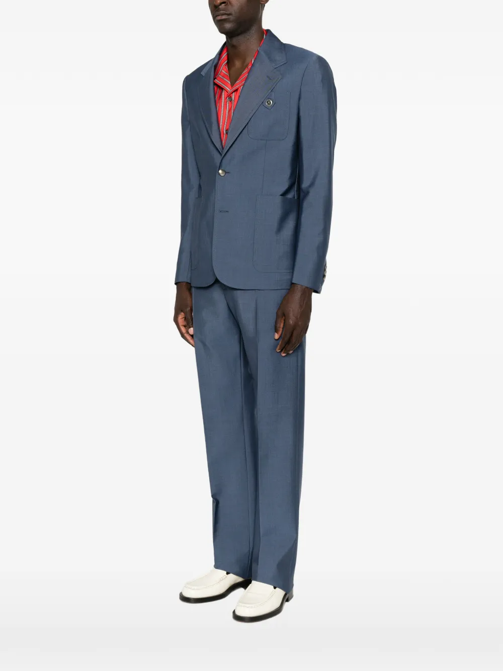 Versace Jack met enkele rij knopen Blauw