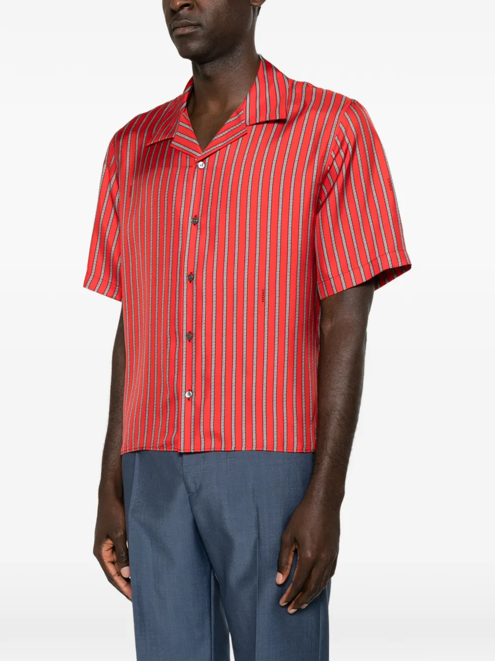 Versace Meandros-print silk shirt - Red