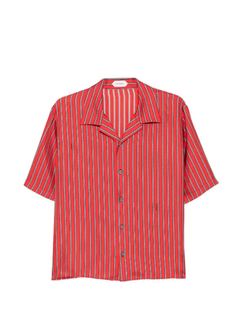 Versace Meandros-print silk shirt