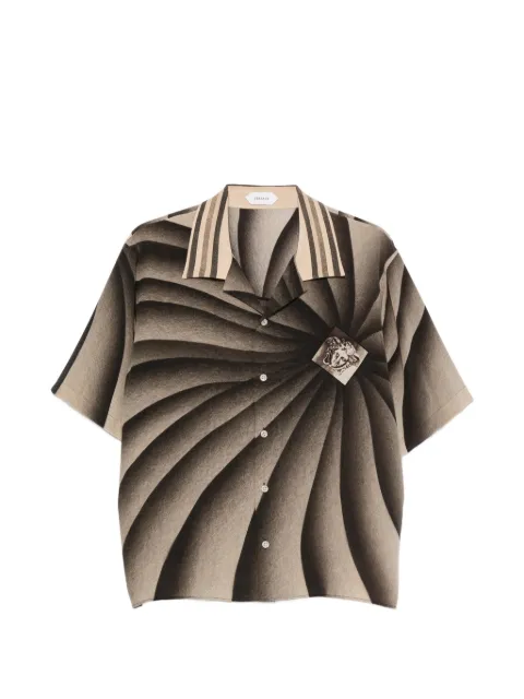 Versace The Vortex-print silk shirt