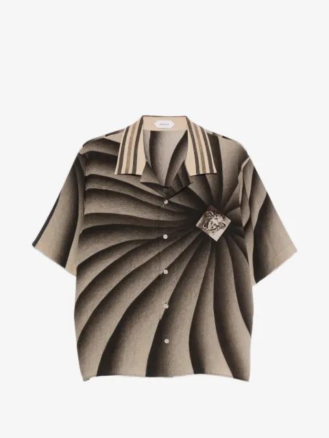 Versace The Vortex-print silk shirt