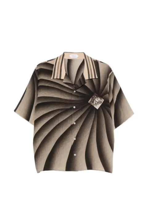 Versace The Vortex-print silk shirt