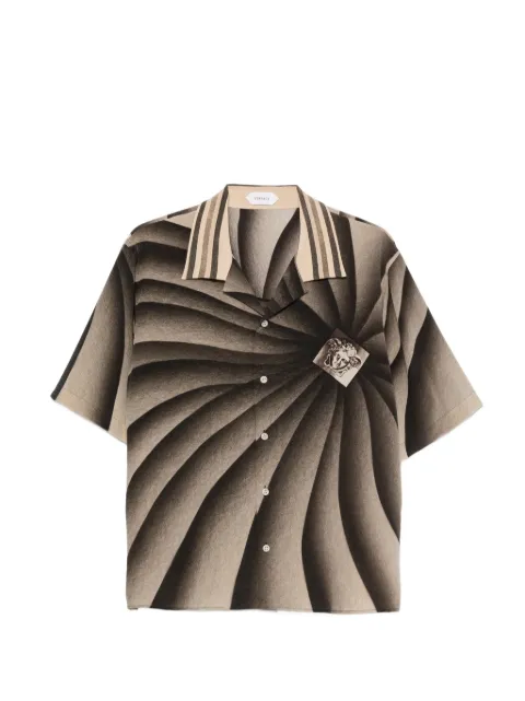 Versace The Vortex-print silk shirt