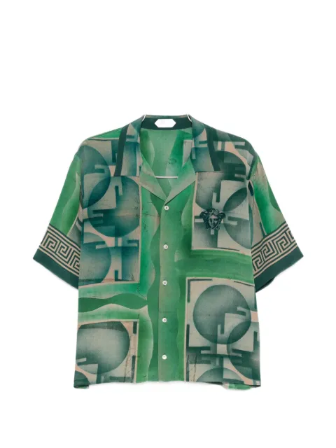 Versace Greca-print Medusa-head shirt