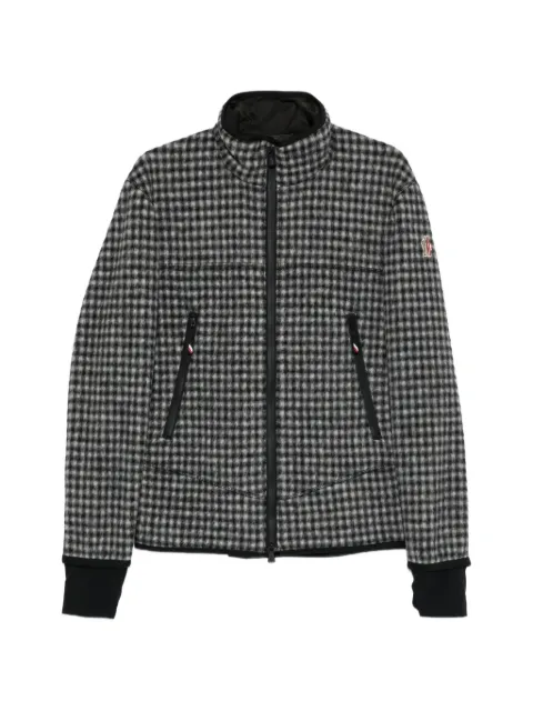 Moncler Grenoble Vichy checked-pattern zip-up jacket