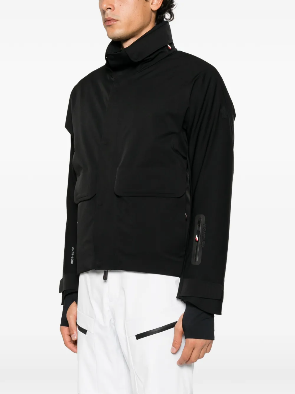 Moncler Grenoble Irrenberg zip-up ski jacket Zwart