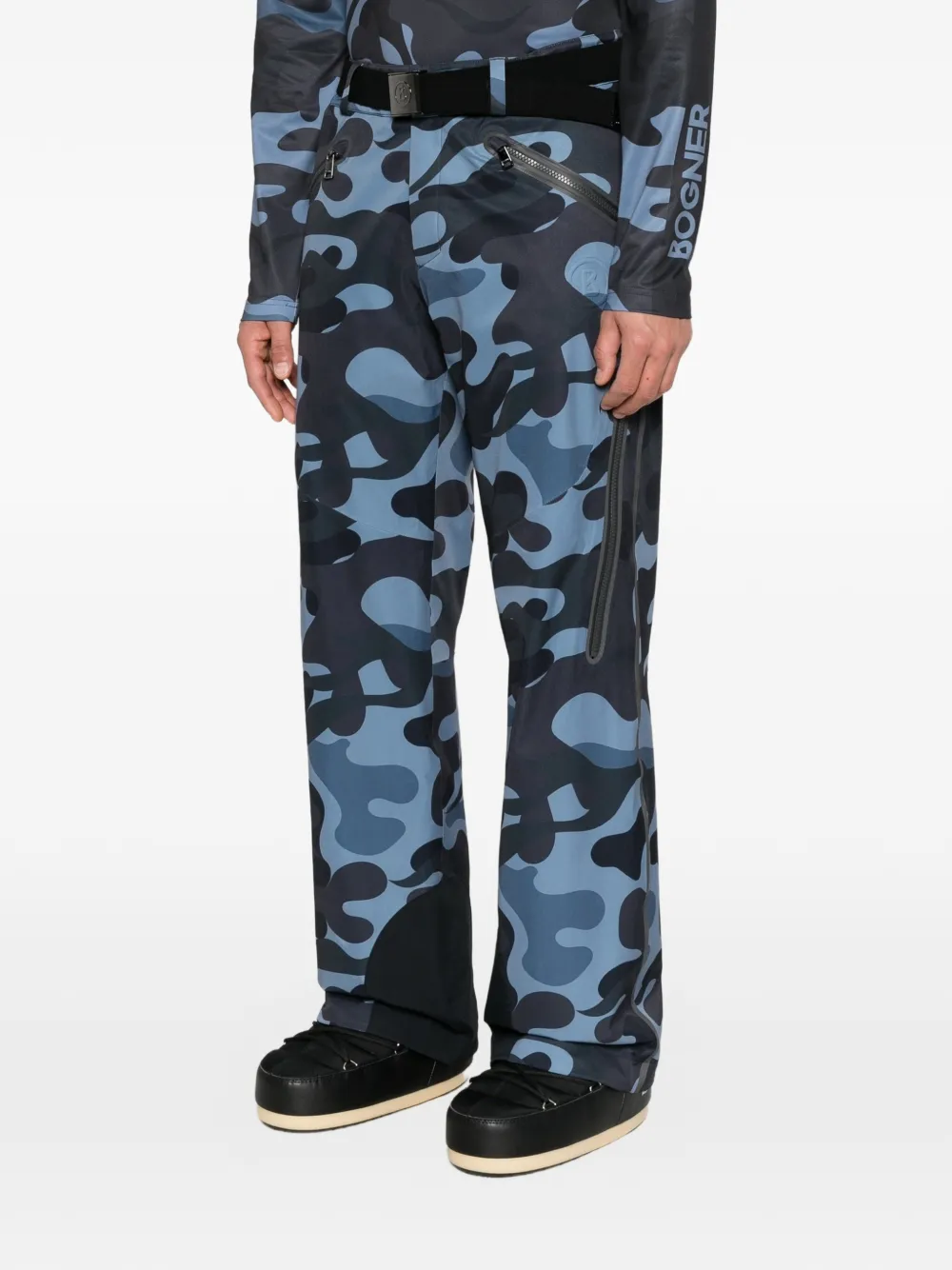 BOGNER Tim-T skibroek met camouflage-print Blauw