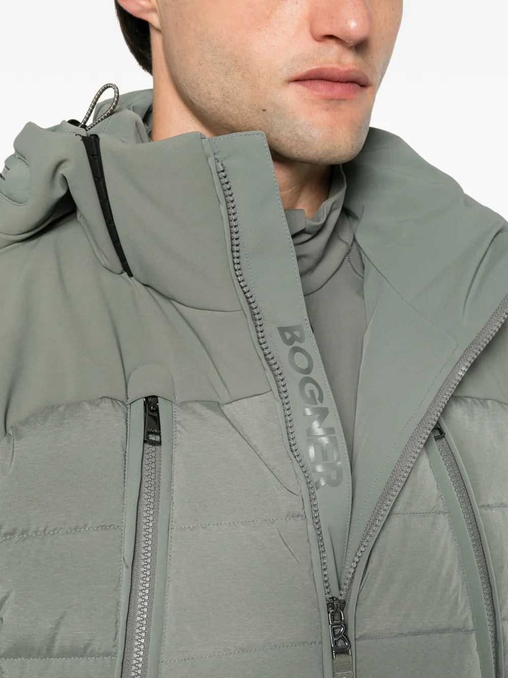 BOGNER Soel gewatteerd ski-jack met capuchon Groen