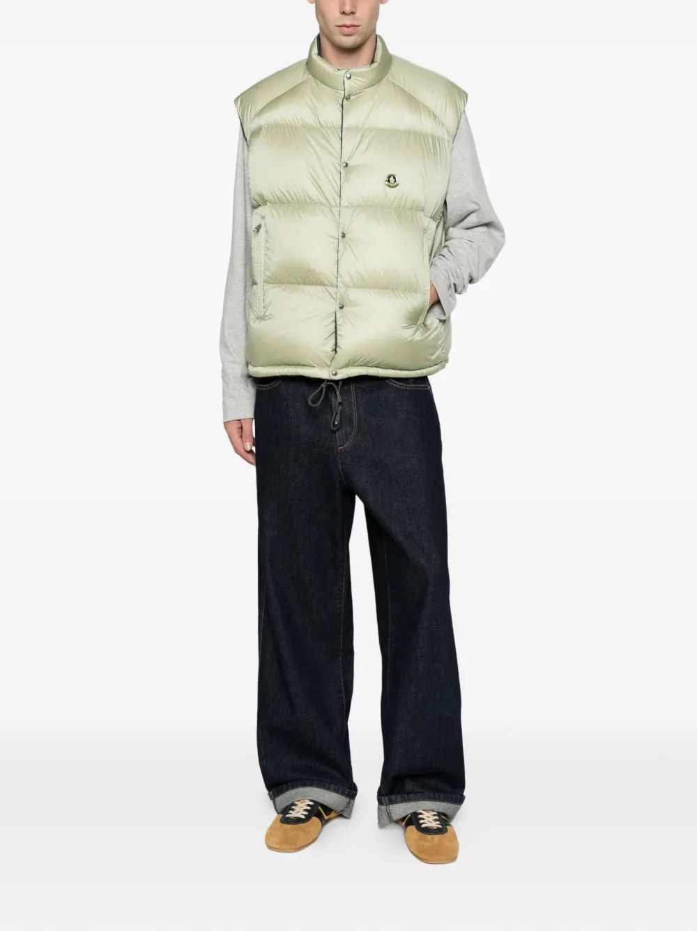 Moncler Tibb reversible down gilet Beige