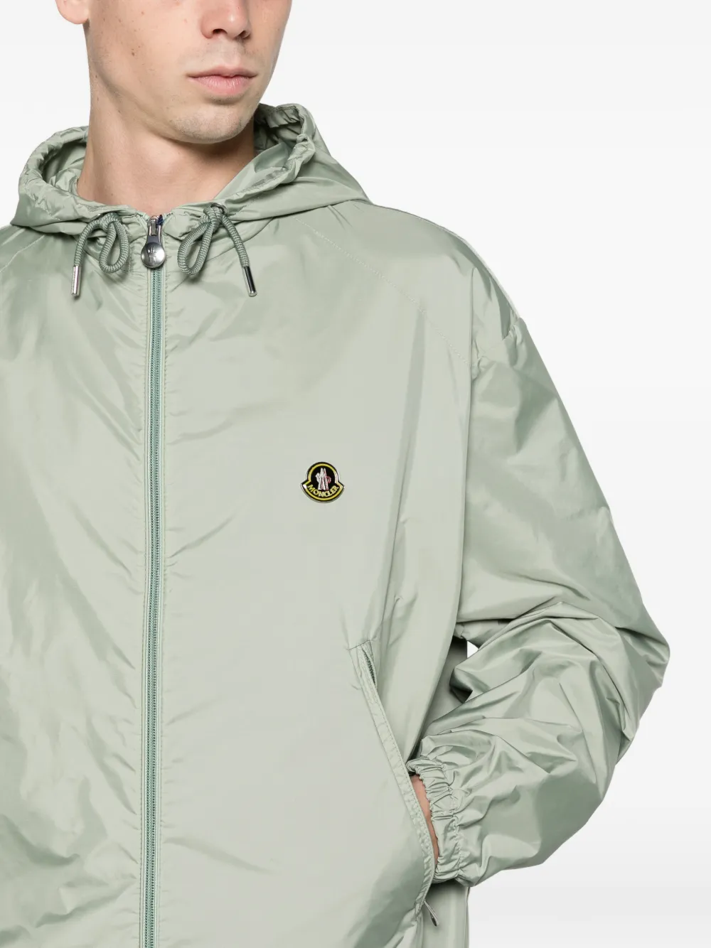 Moncler hooded windbreaker Groen