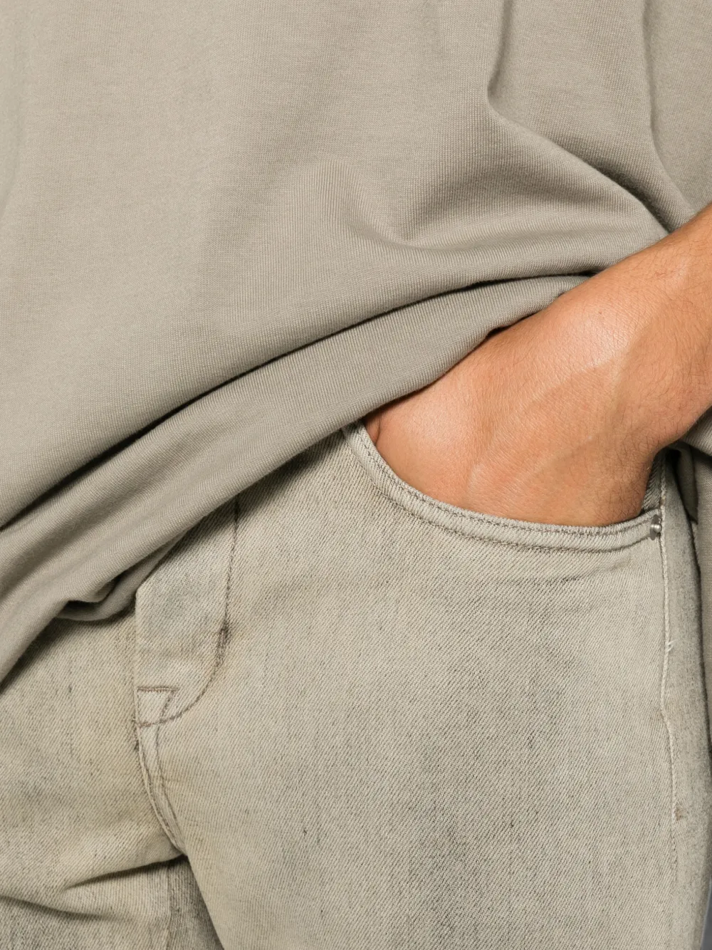 Rick Owens DRKSHDW Fog Cut jeans met vervaagd effect Grijs