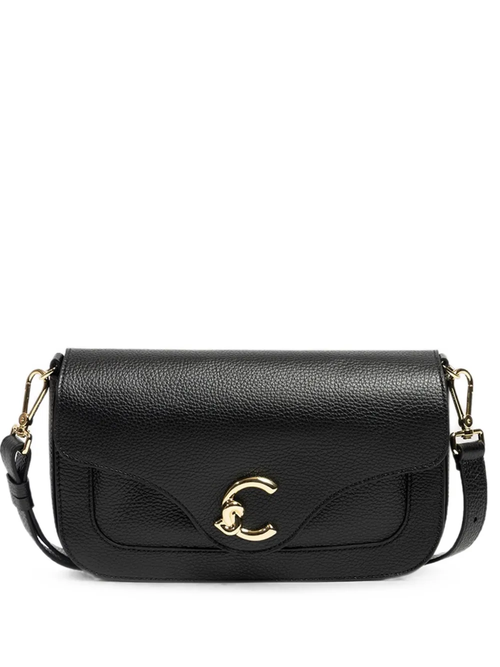 Coccinelle C-me Leather Shoulder Bag In Black