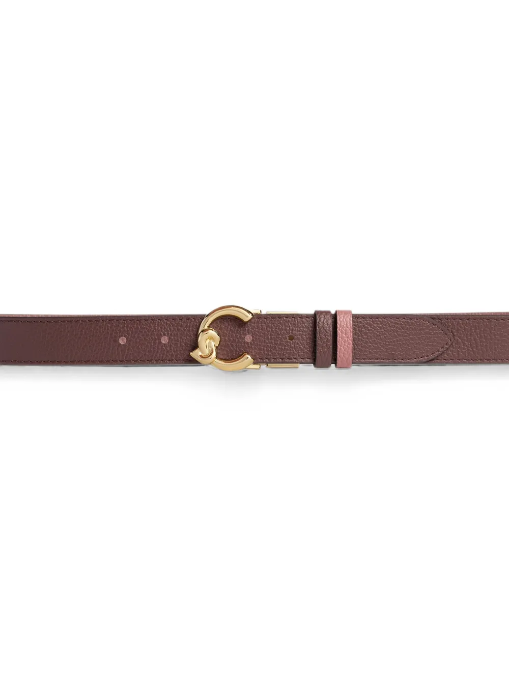 Coccinelle Riem van bewerkt leer met logoplakkaat Rood