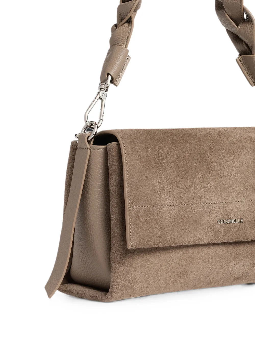 Coccinelle Kleine Boheme shopper met gevlochten bandje Beige