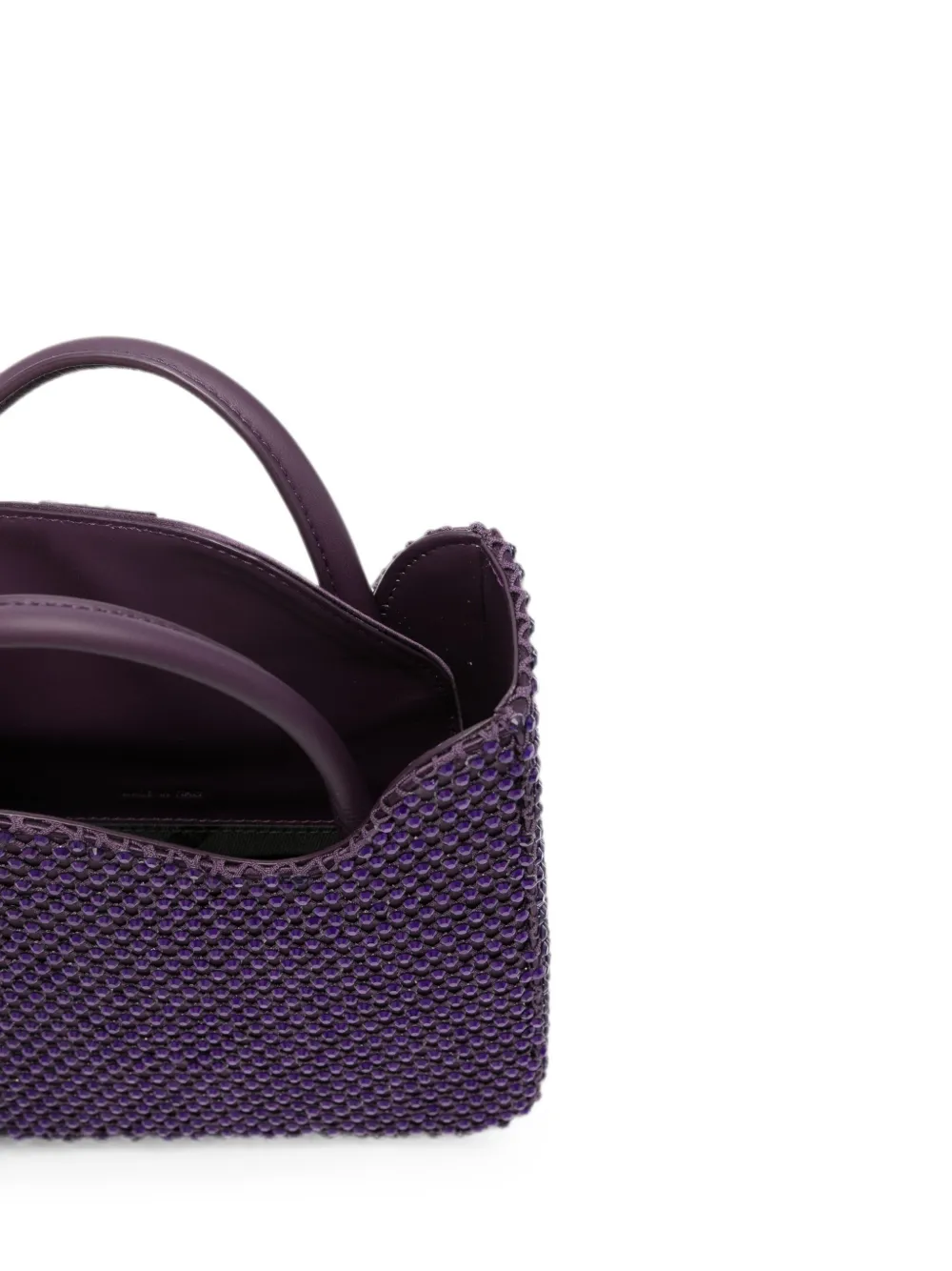 Le Silla Ivy shopper met golvende rand en verfraaid met kristallen Paars