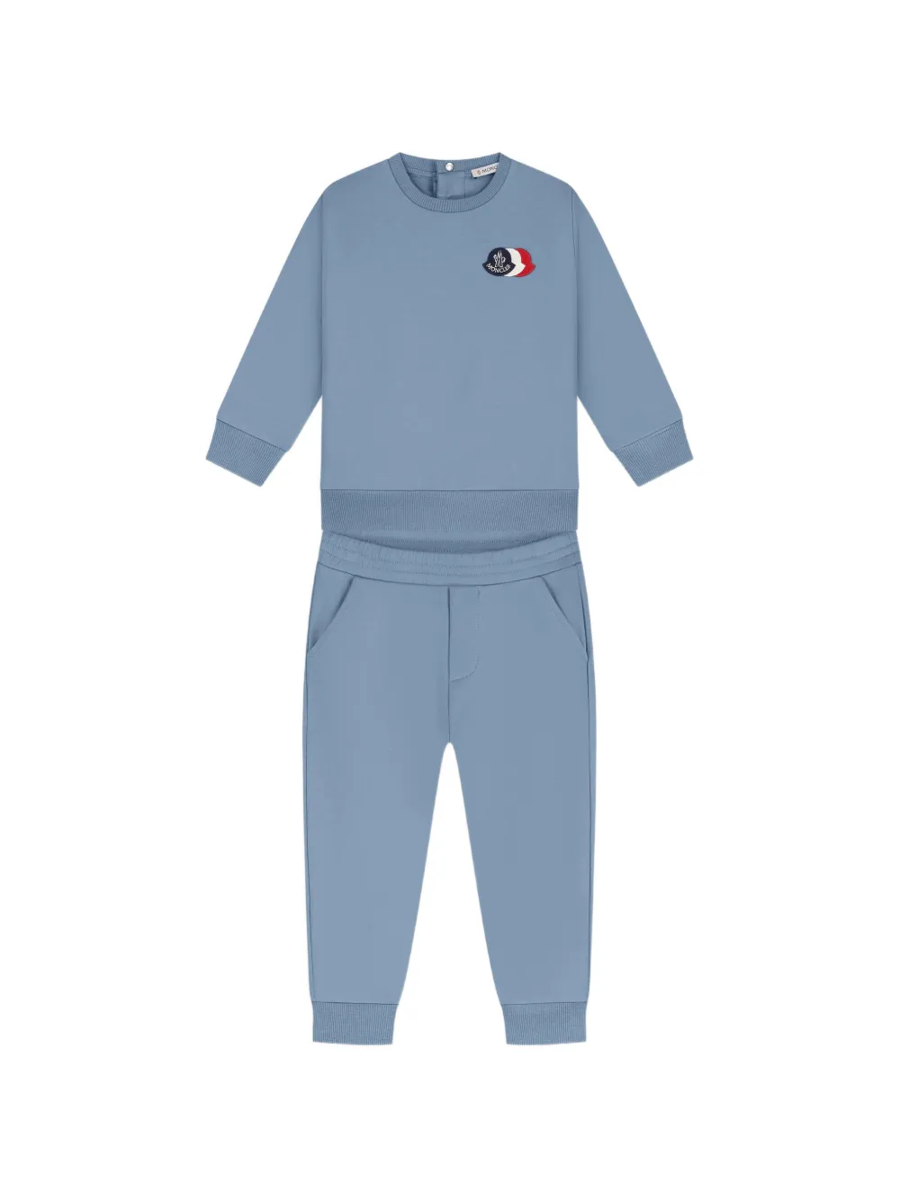 Moncler Enfant survêtement à patch logo - Bleu Moncler Enfant survêtement à patch logo - Bleu