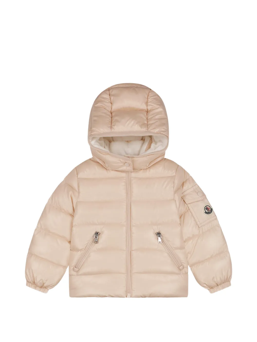Moncler Enfant Jas met logopatch Roze