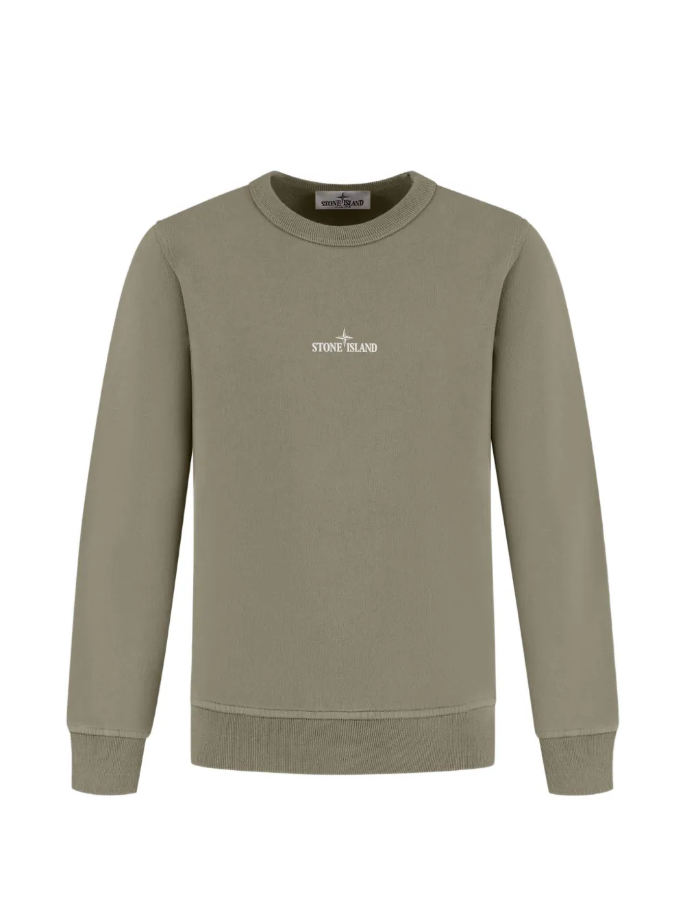 Stone Island Junior logo-print cotton sweater - Verde
