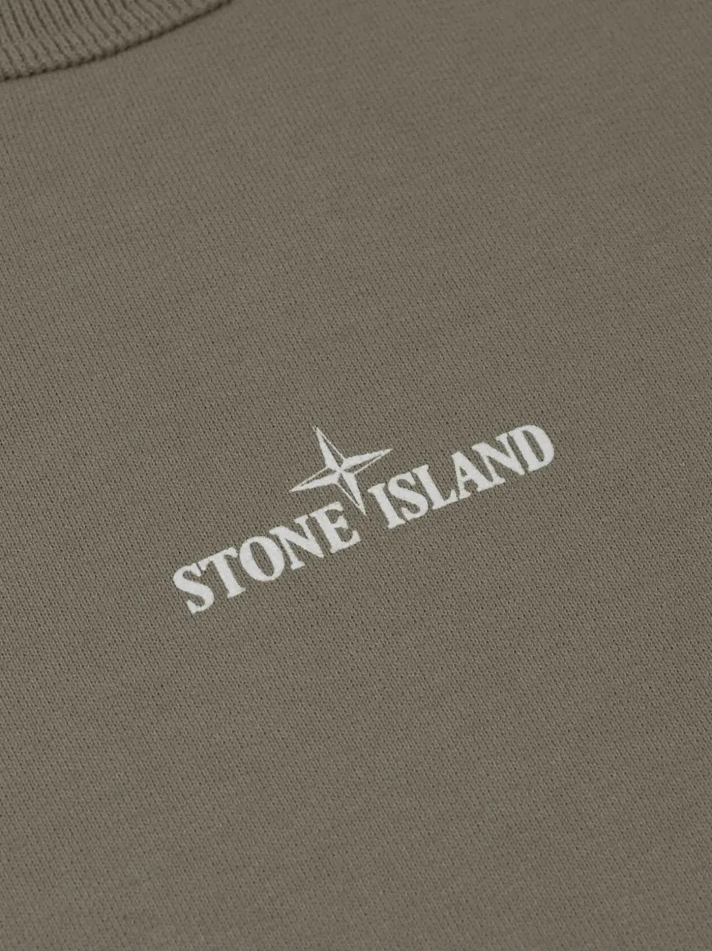 Stone Island Junior Sweater met logoprint Groen