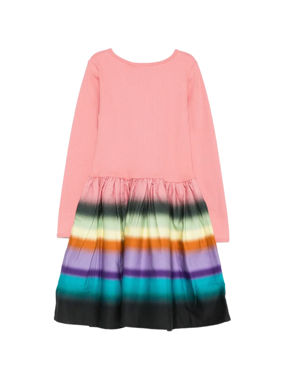 Molo Casie Warm gestreepte jurk met lange mouwen Roze