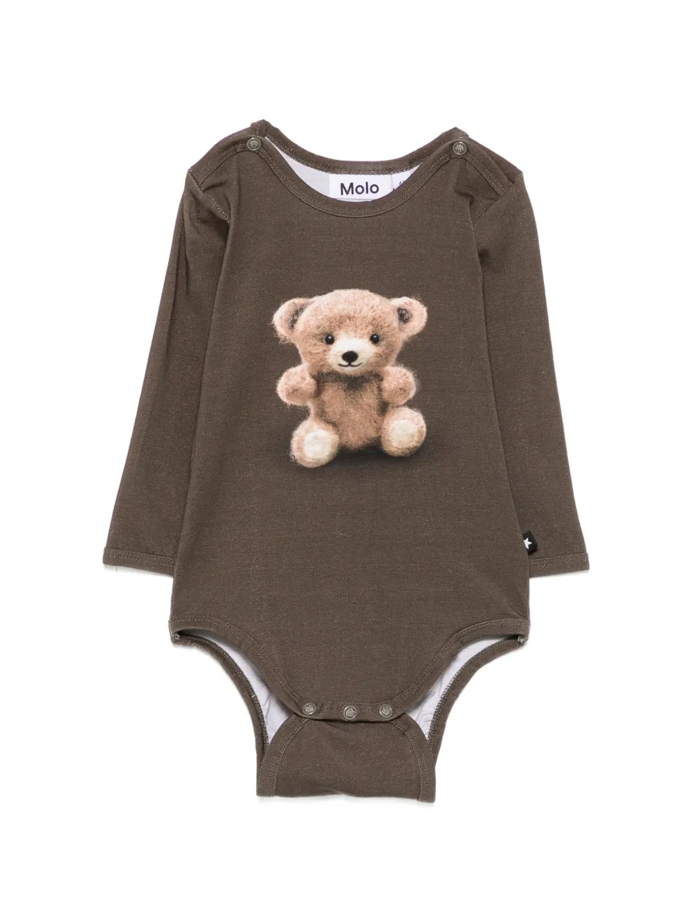 Molo Foss teddy-bear print bodysuit - Marrone