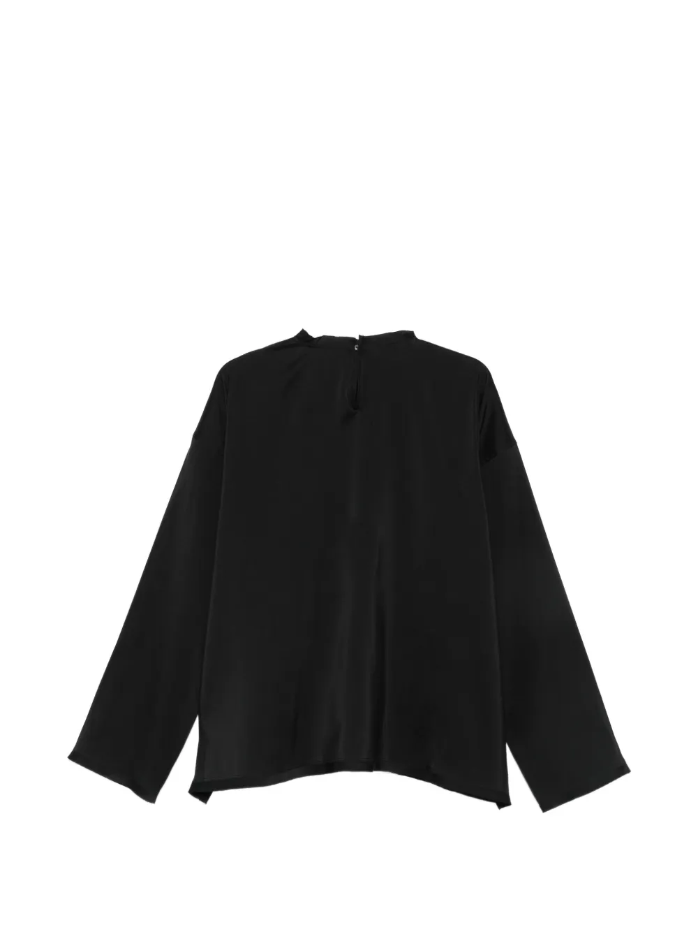 Sofie D'hoore Blouse met satijnen afwerking en lange mouwen Zwart