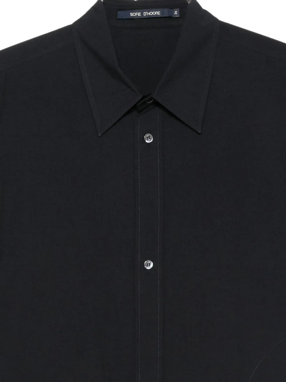 Sofie D'hoore Blouse met lange mouwen en gewelfde afwerking Blauw