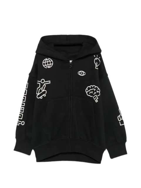 Molo hoodie zippé à imprimé graphique