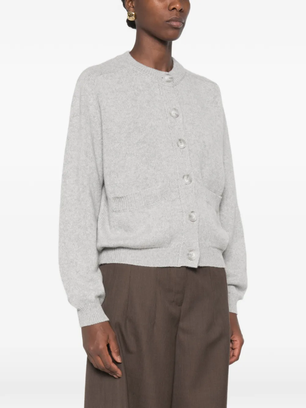 anne claire Vest met opgestikte zak en knoopsluiting Grijs