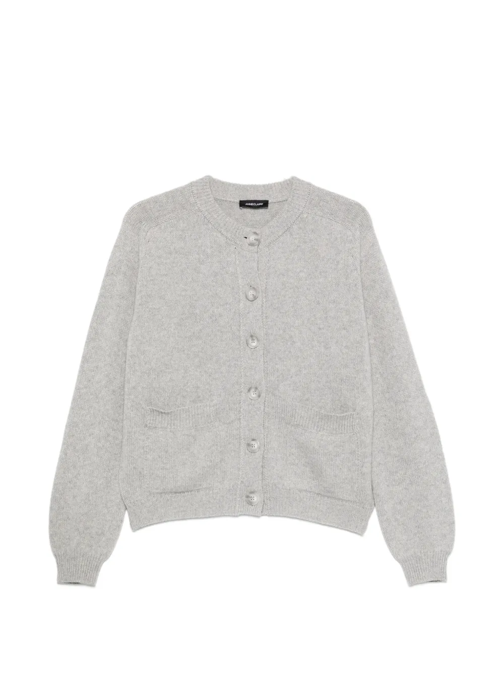 anne claire button-fastening patch-pocket cardigan - Grau