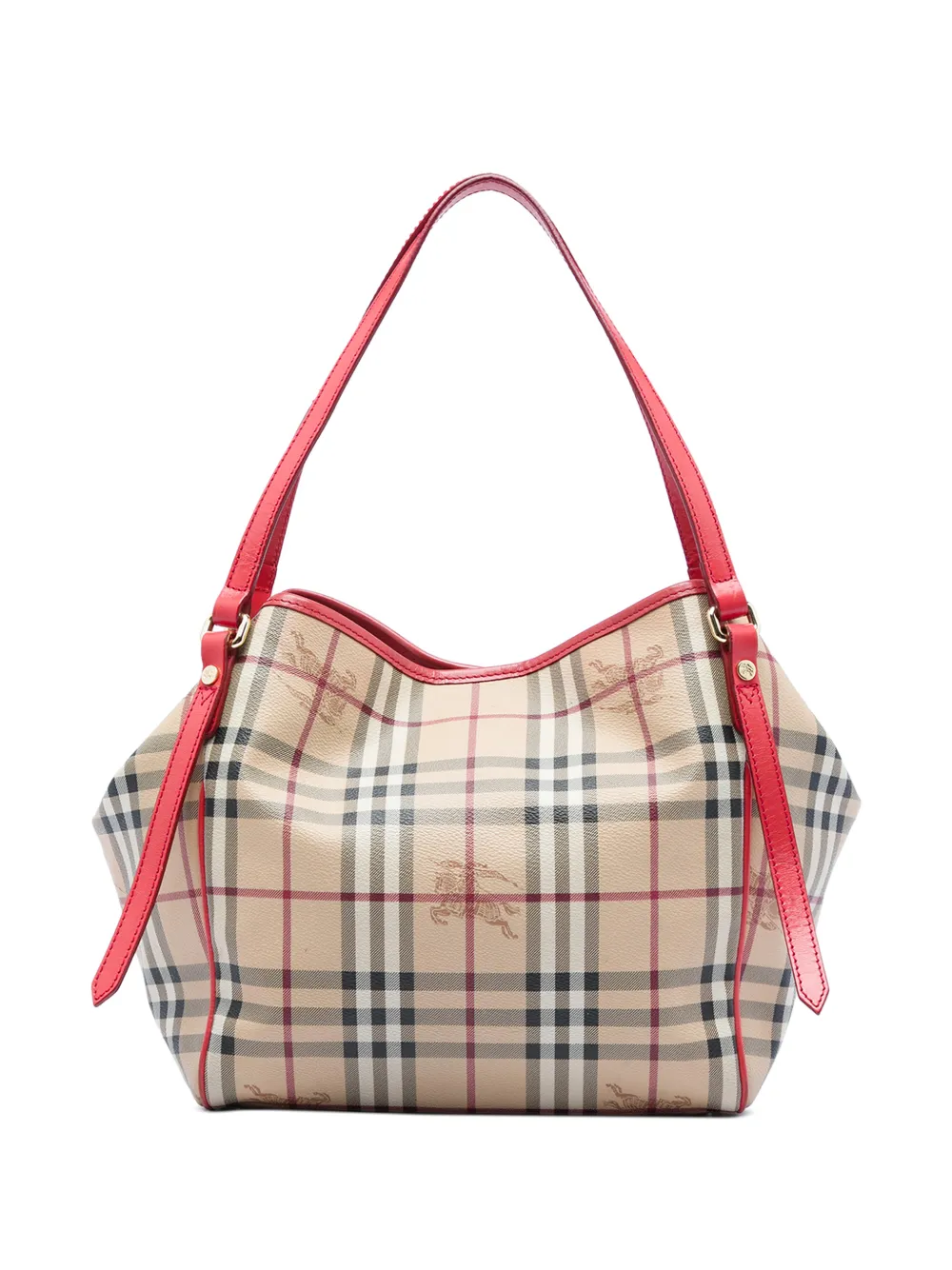 Burberry Pre-Owned 2000-2017 Small Haymarket Check Coated Canvas Canterbury tote bag - Rosso