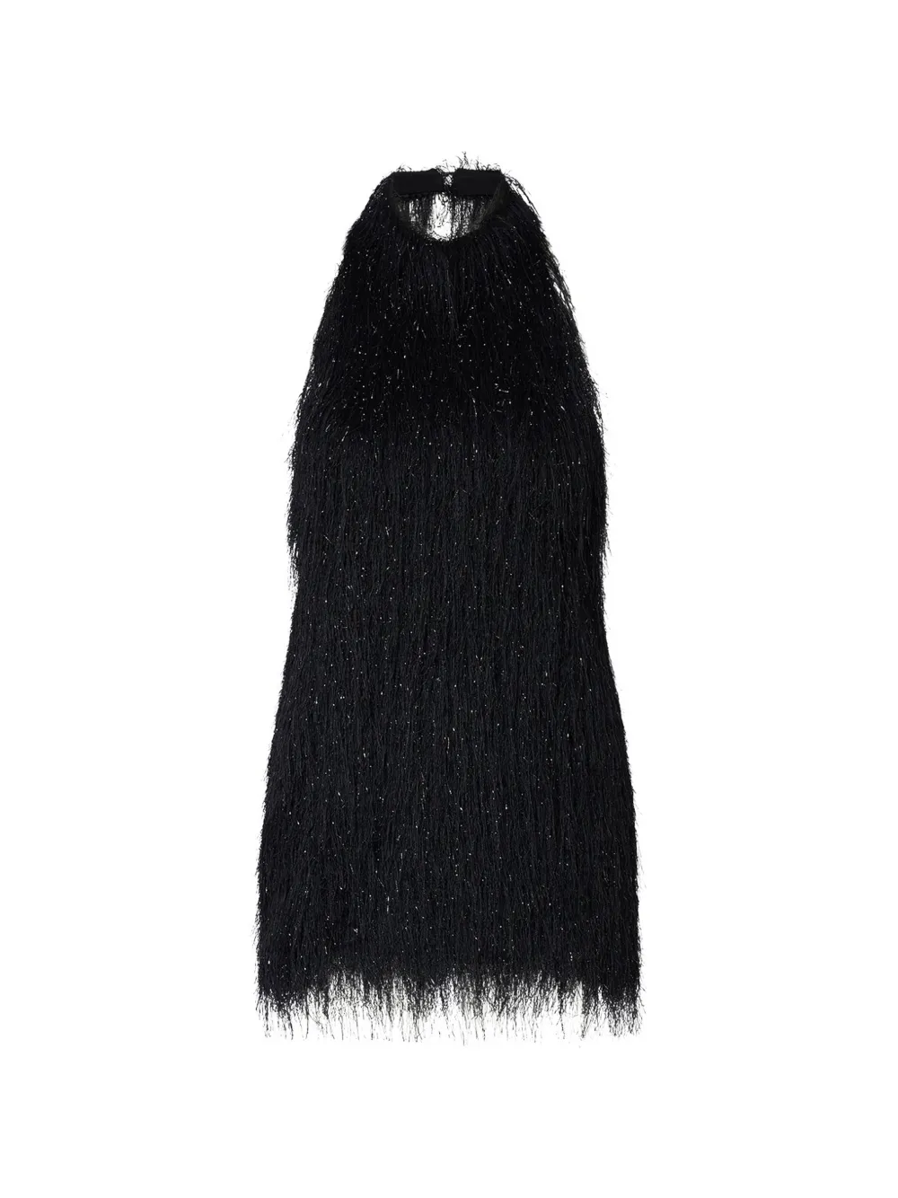 LIU JO short dress with frayed fabric - Schwarz