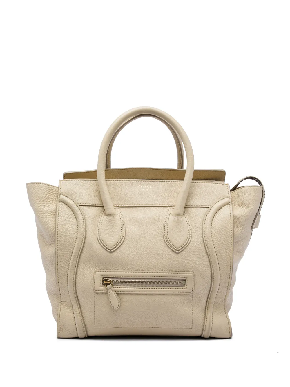 Celine Pre-Owned 2010 Mini Drummed Calfskin Luggage tote bag - Neutrals