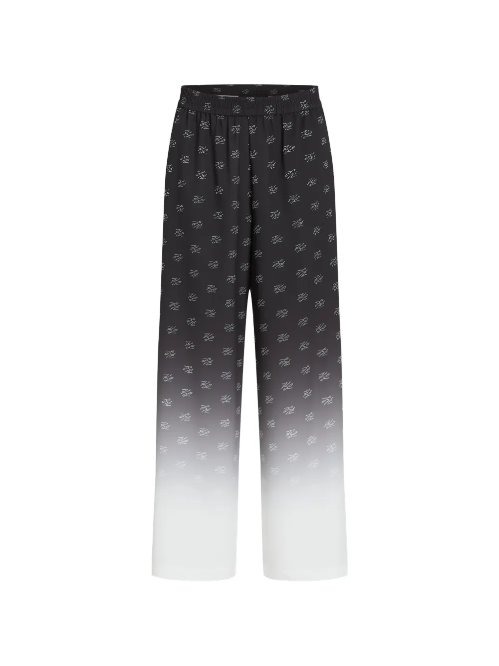 Karl Lagerfeld logo-print ombré-effect trousers - Nero