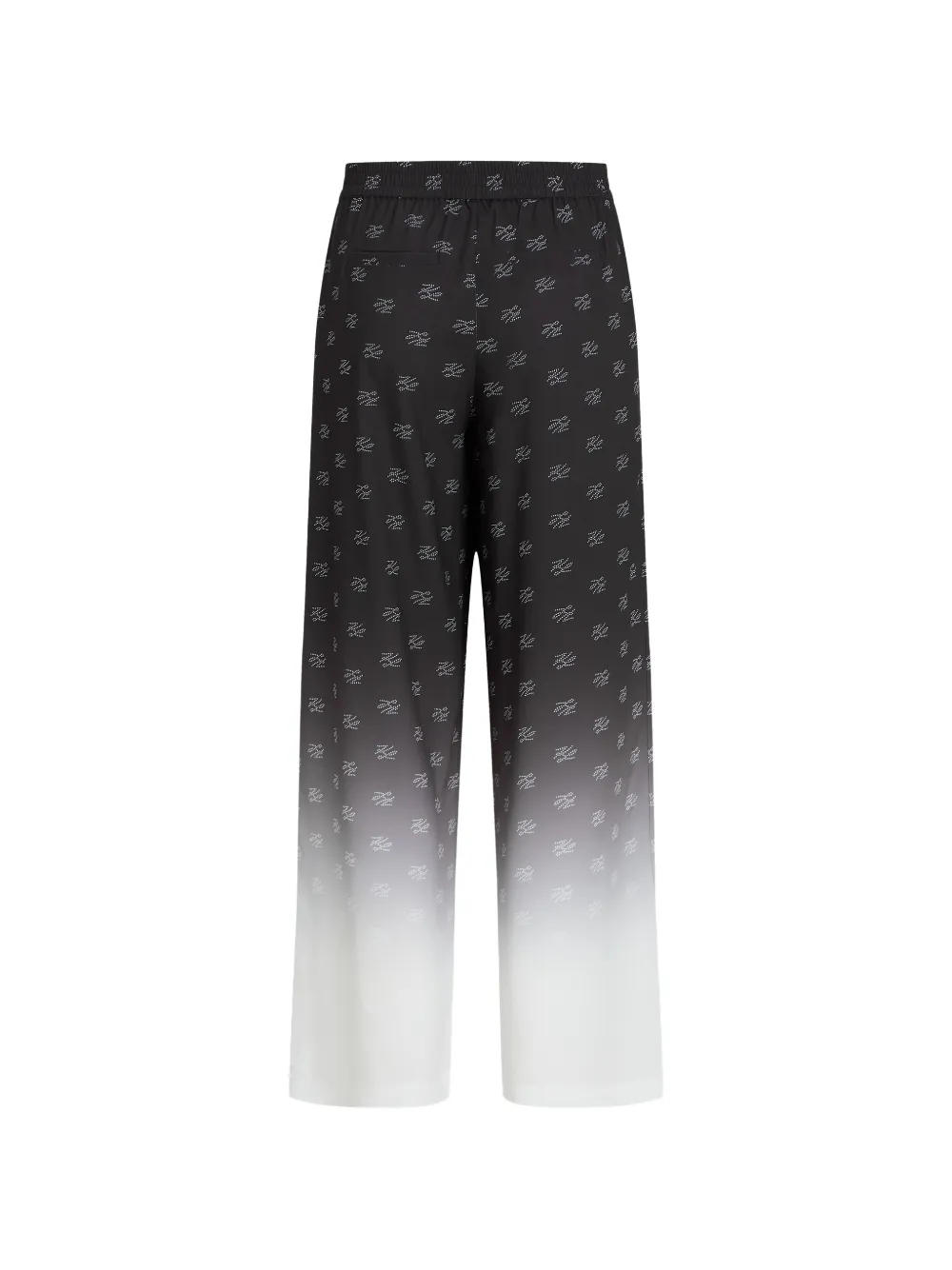Karl Lagerfeld Broek met ombré-effect en logo-print Zwart