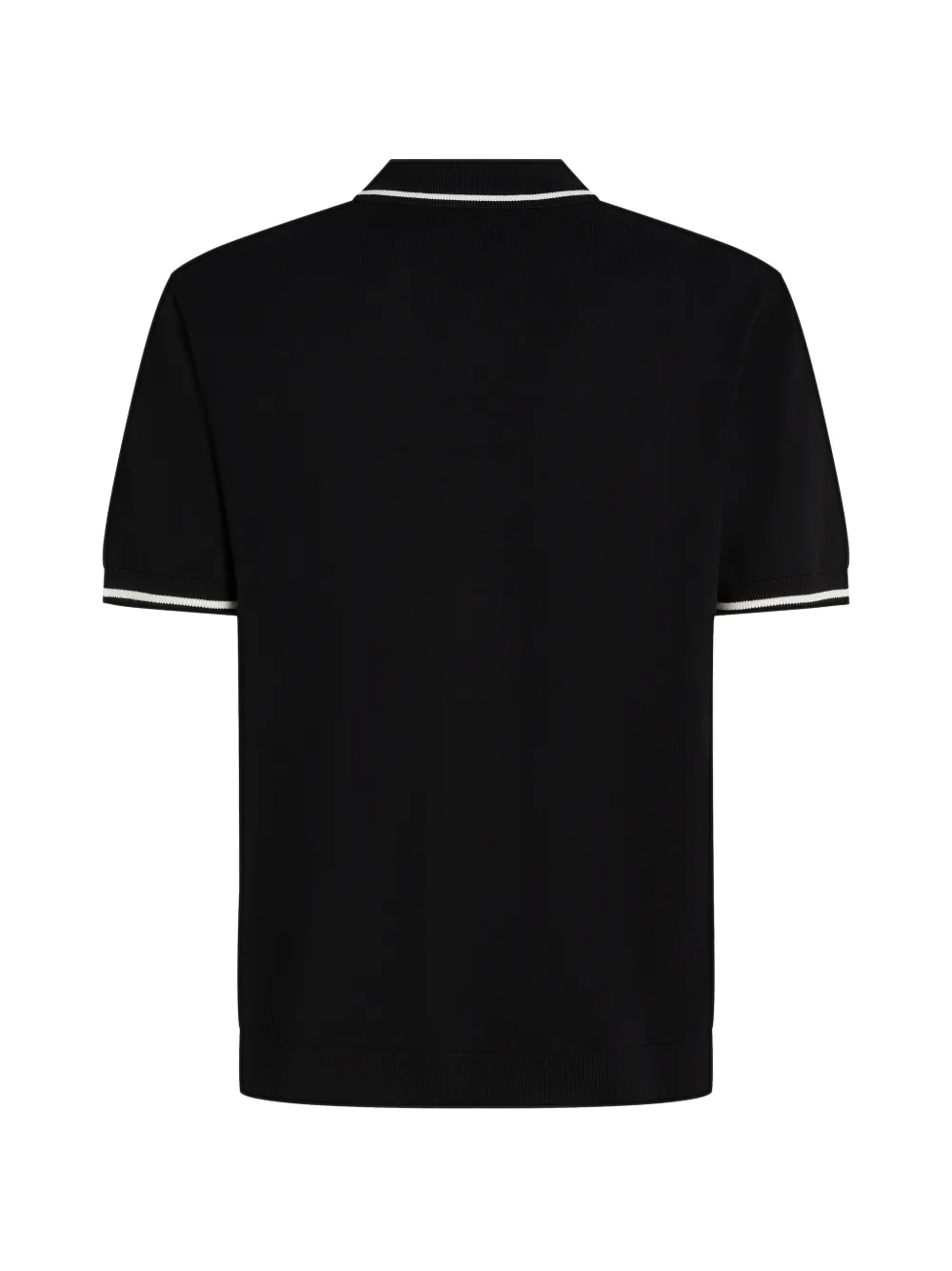Karl Lagerfeld Poloshirt met geborduurd logo en ritssluiting Zwart