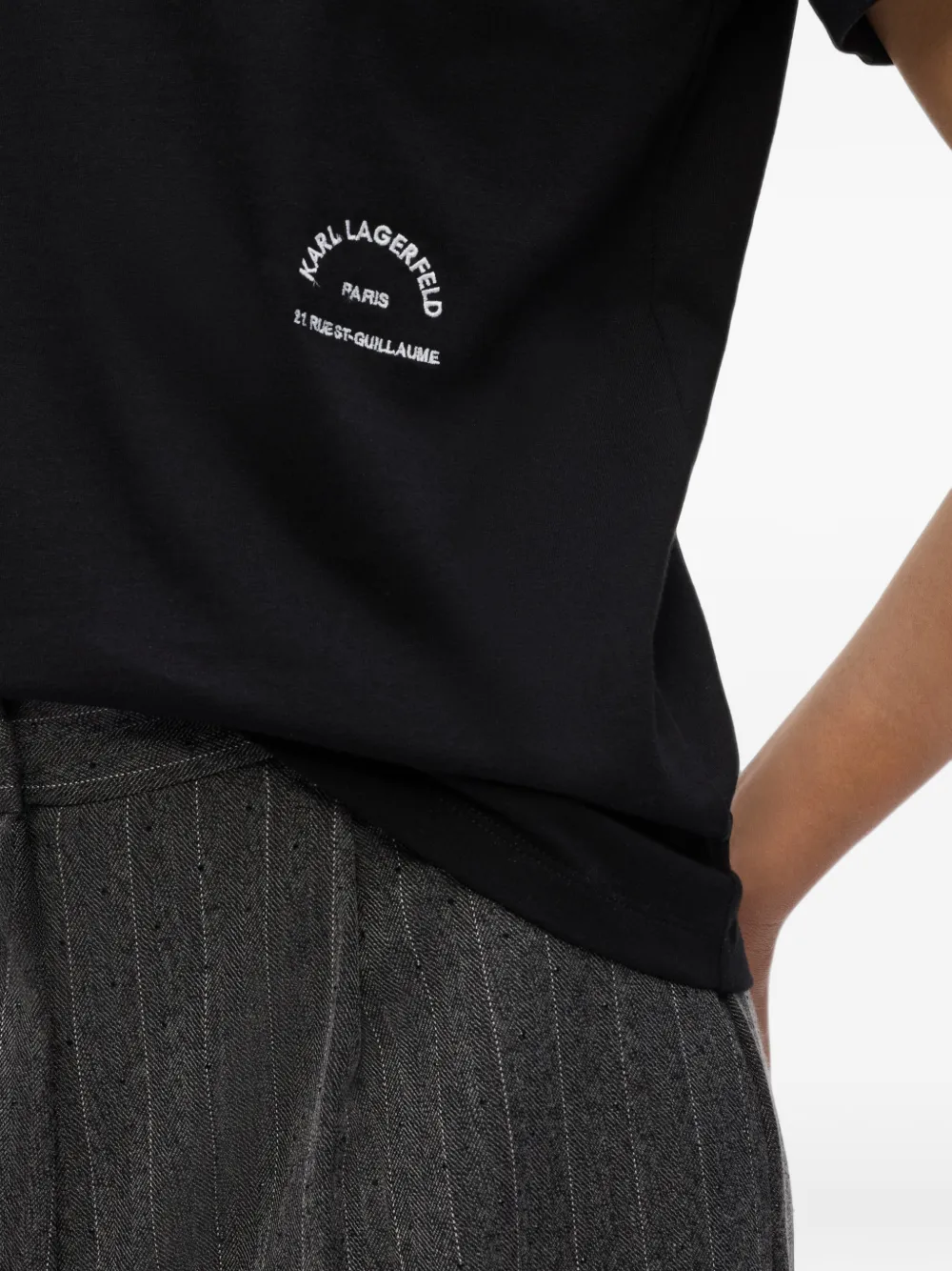 Karl Lagerfeld Rue St-Guillaume regular-fit T-shirt Zwart