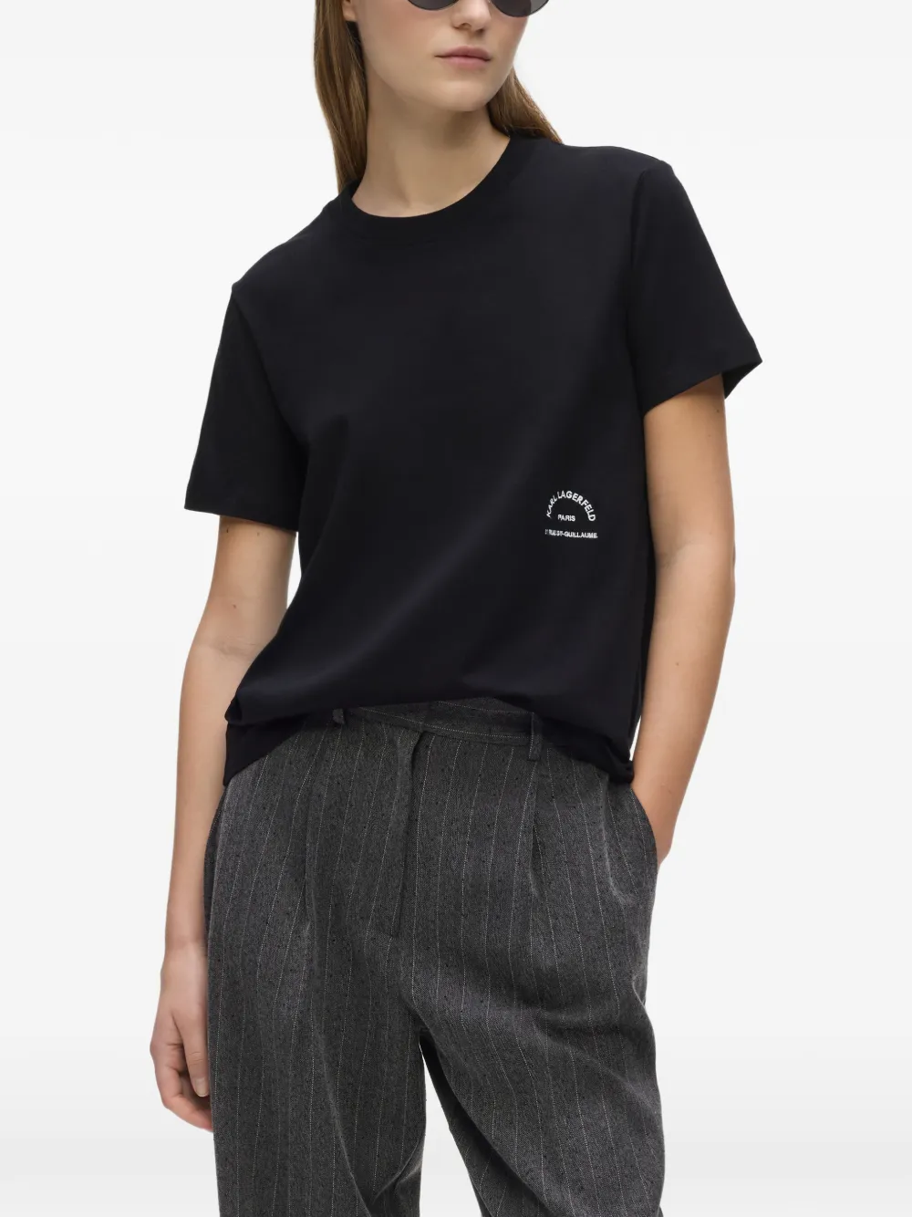 Karl Lagerfeld Rue St-Guillaume regular-fit T-shirt Zwart