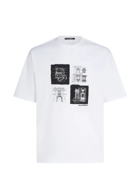 Karl Lagerfeld sketch-print T-shirt