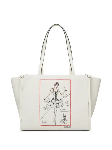 Karl Lagerfeld tote K/Ballet con estampado gráfico