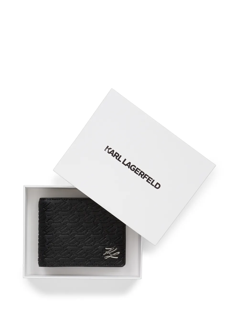 Karl Lagerfeld K Autograph portemonnee met monogram-reliëf Zwart