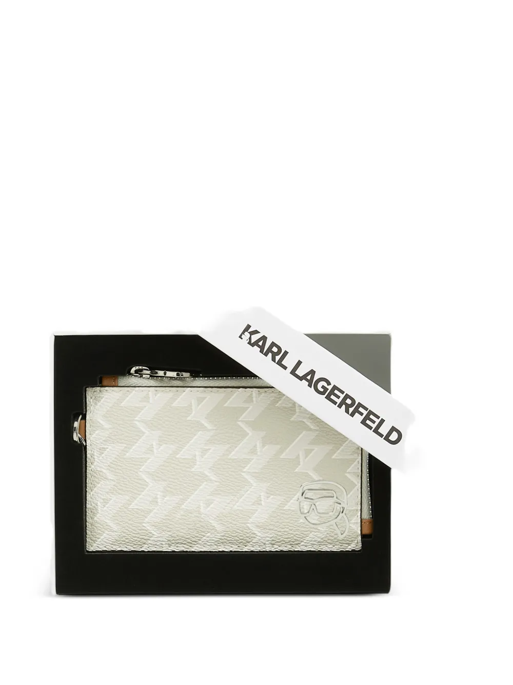 Karl Lagerfeld Ikon portemonnee met monogram Beige