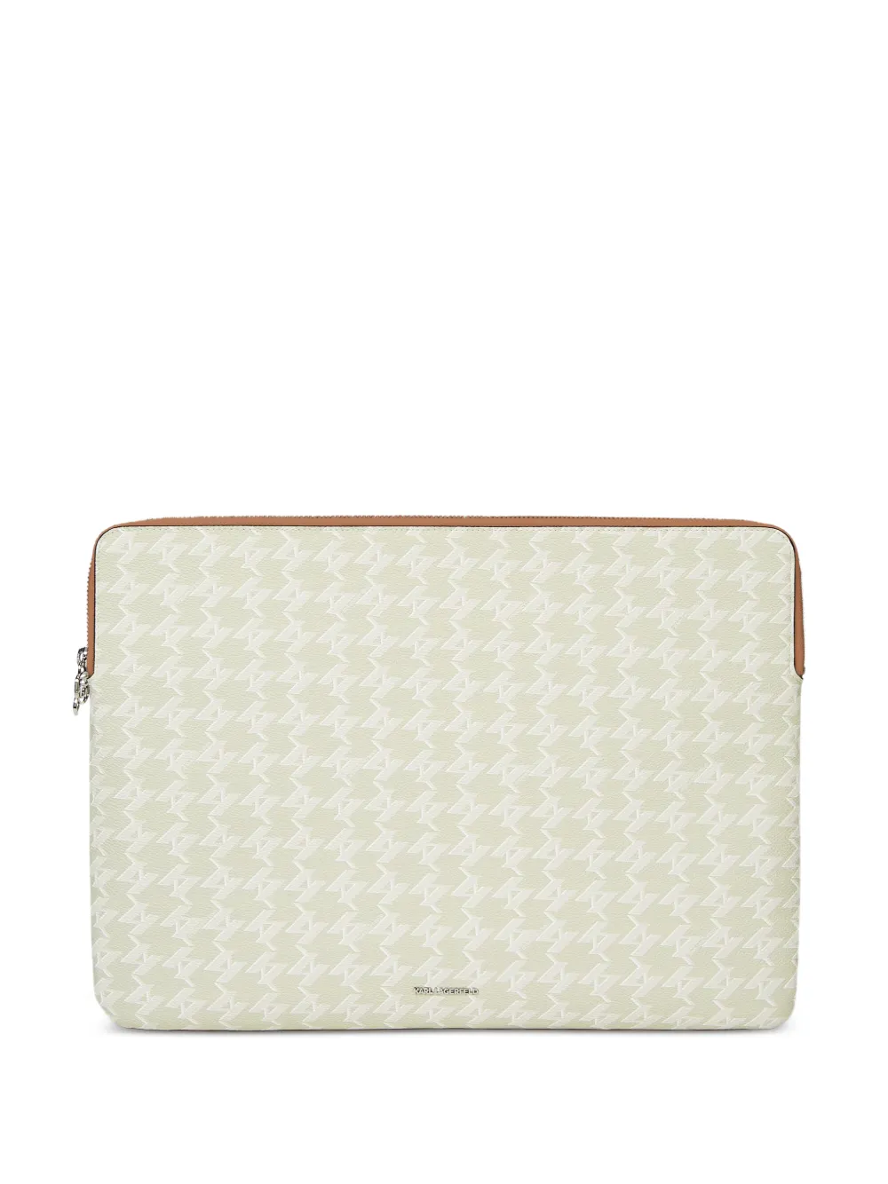 Karl Lagerfeld Borsa porta pc Ikon con monogramma - Toni neutri