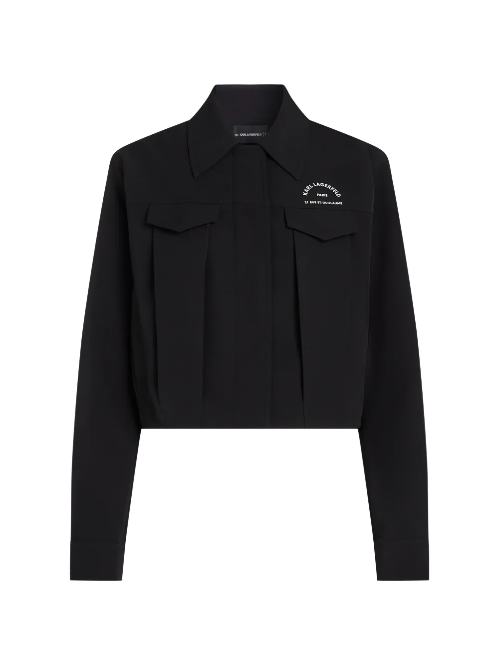Karl Lagerfeld logo-embellishment jacket - Schwarz