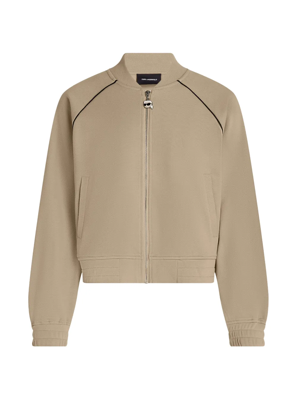 Karl Lagerfeld logo-embellishment bomber jacket - Toni neutri