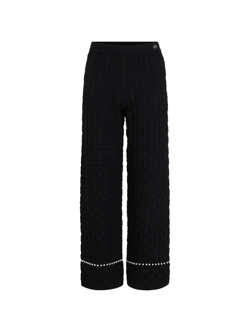 Karl Lagerfeld pearl-embellishment trousers - Nero