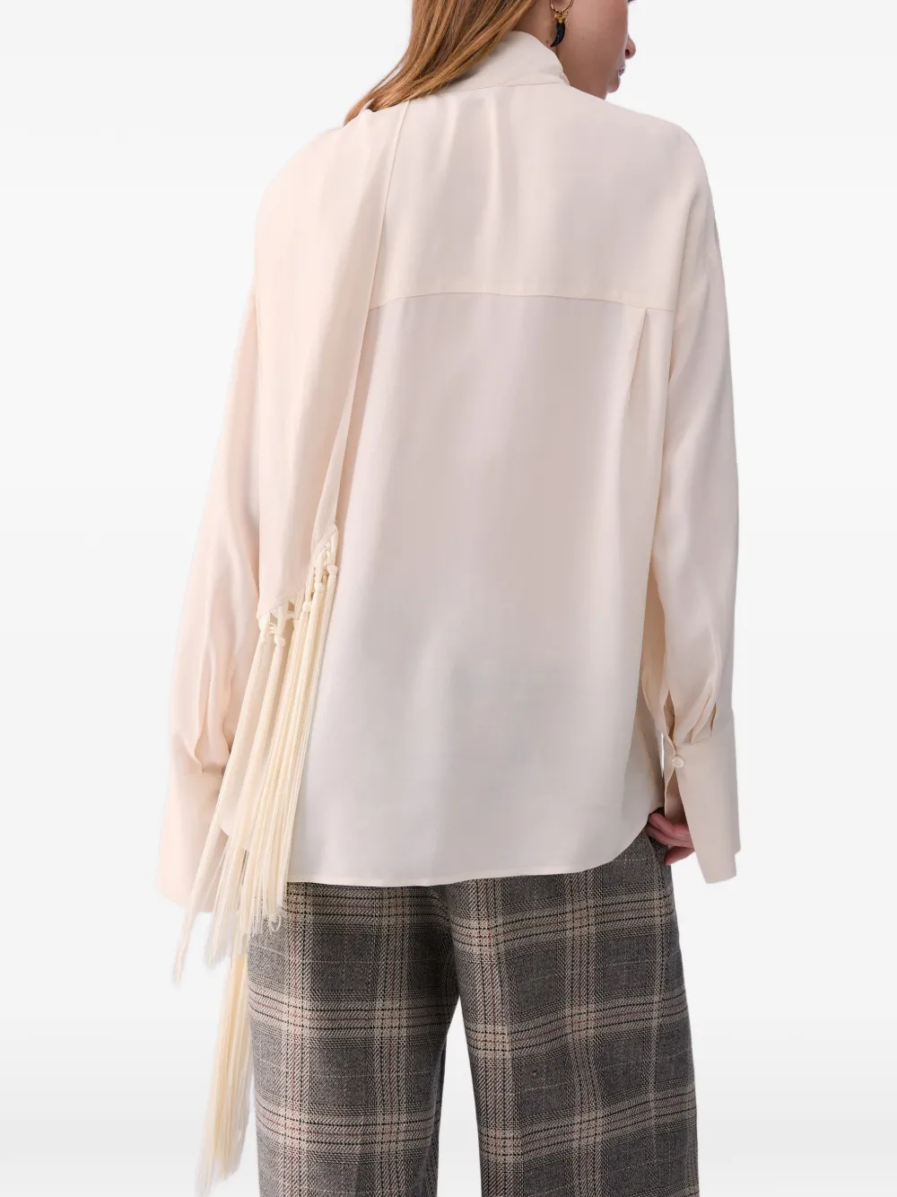 LIU JO Blouse met sjaal Beige
