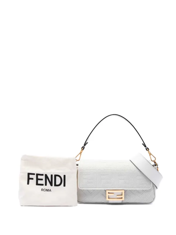 Fendi Pre-Owned 2010-2026 Zucca Embroidered Canvas Baguette