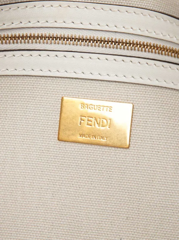 Fendi Pre-Owned 2010-2026 Zucca Embroidered Canvas Baguette