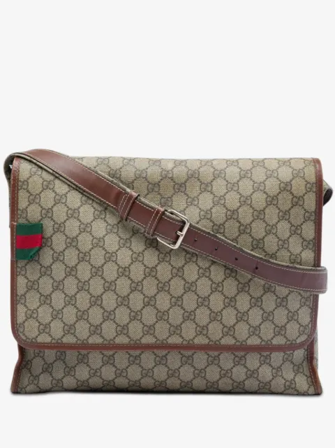 Gucci Pre-Owned 2016-2026 GG Supreme Web Messenger Bag crossbody bag